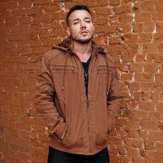 Jaqueta de Sarja Masculina Peluciada com Capuz Removivel em Oferta na Shopee