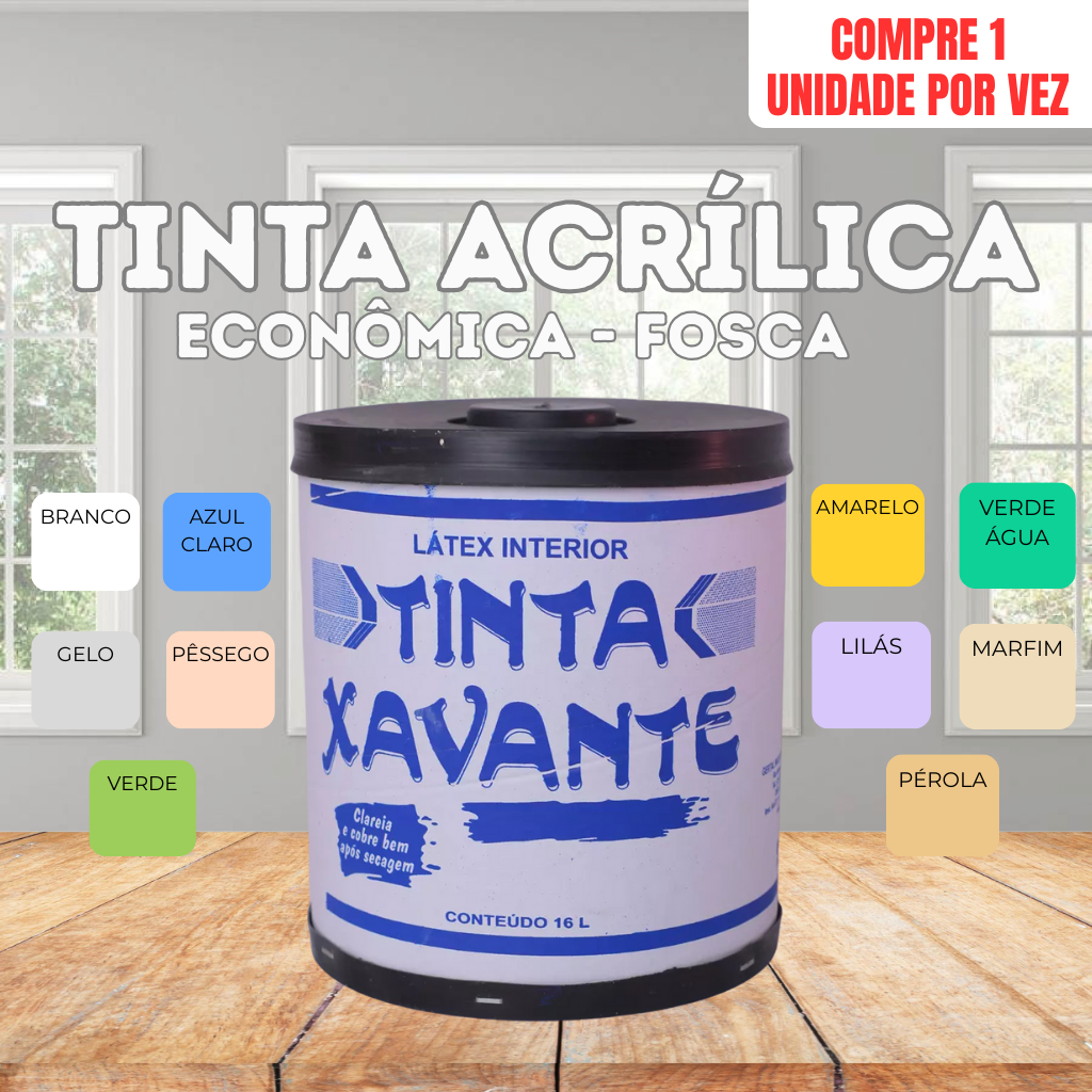 Tinta Xavante 16 Litros Branco Cores Economica Parede Interna Imperio em Oferta na Shopee