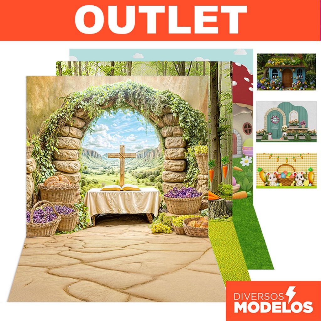 Fundo Fotográfico Páscoa Vários Modelos Queima Estoque 120x170
