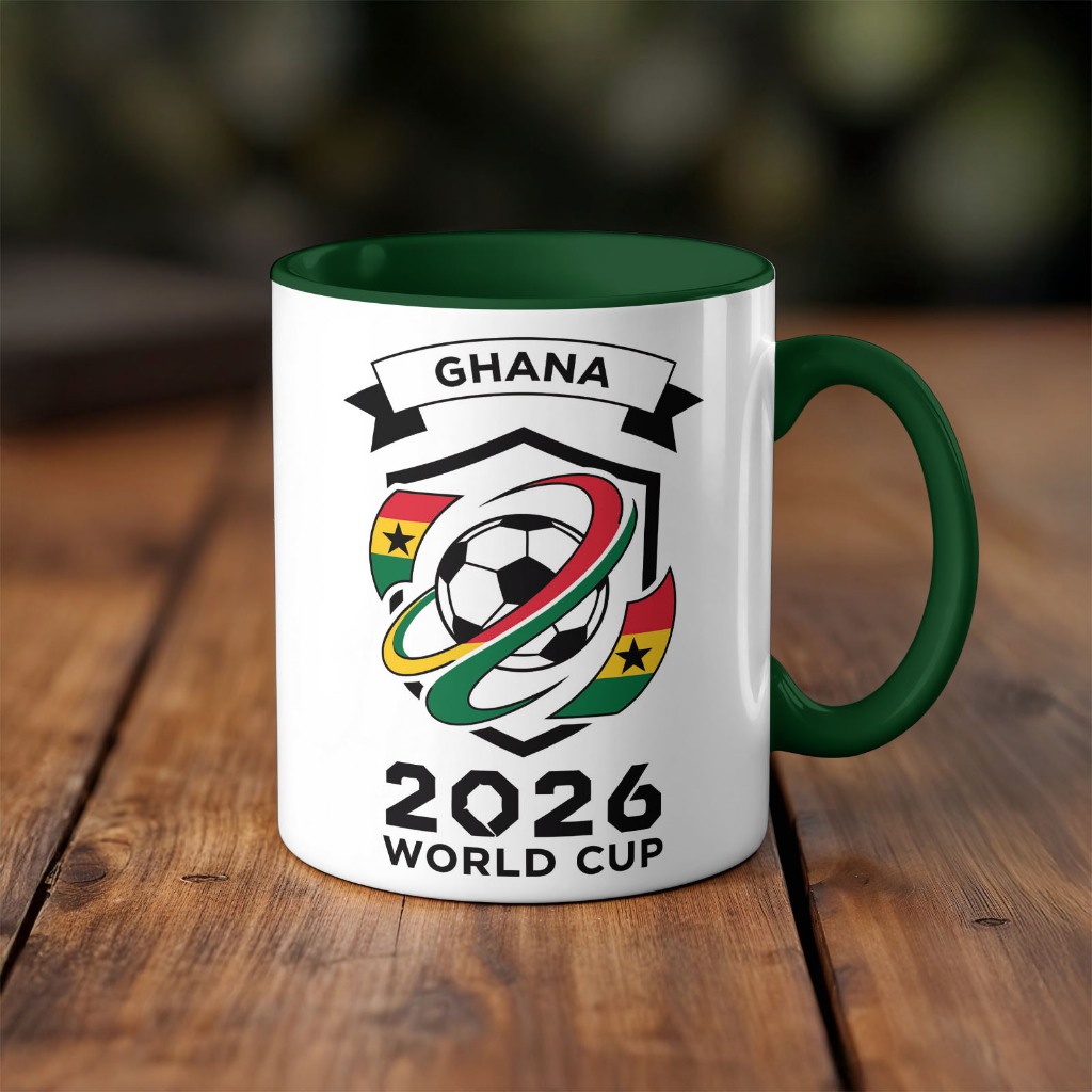 Caneca xicara Futebol Copa do mundo Ghana Gana 26EI