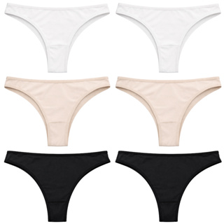 Kit Del Rio 6 Calcinhas Tanga Lisa Areia Branco Preto Liso P M G GG em Oferta na Shopee