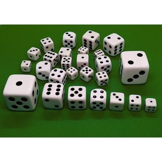 Dados Branco com 06 Lados - Varios Tamanhos - Euclides Jordão