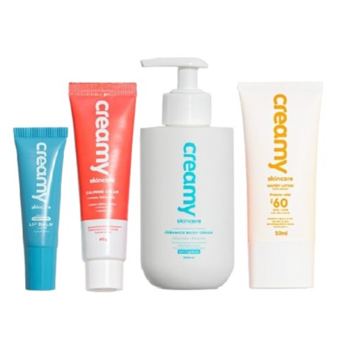 Kit Hidratação e Proteção Completa - Hidratante Corporal, Facial e Labial