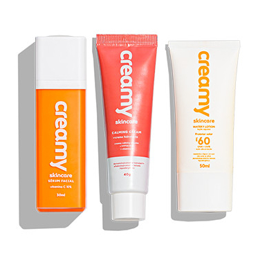 Kit Rotina Clareadora Básica - Vitamina C + Calming + Protetor Solar em Oferta na Shopee