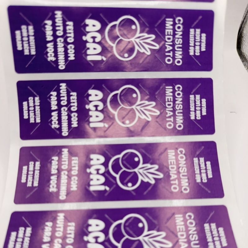 Etiq. papel lacre de Segurança AÇAI 100x30cm – rolo c/ 1.000 etiquetas