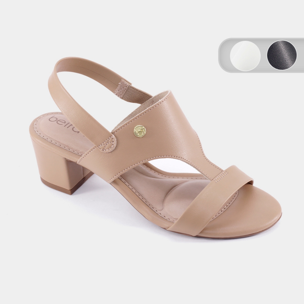 Sandalia Beira Rio Salto Bloco Médio Feminina 82461211 em Oferta na Shopee