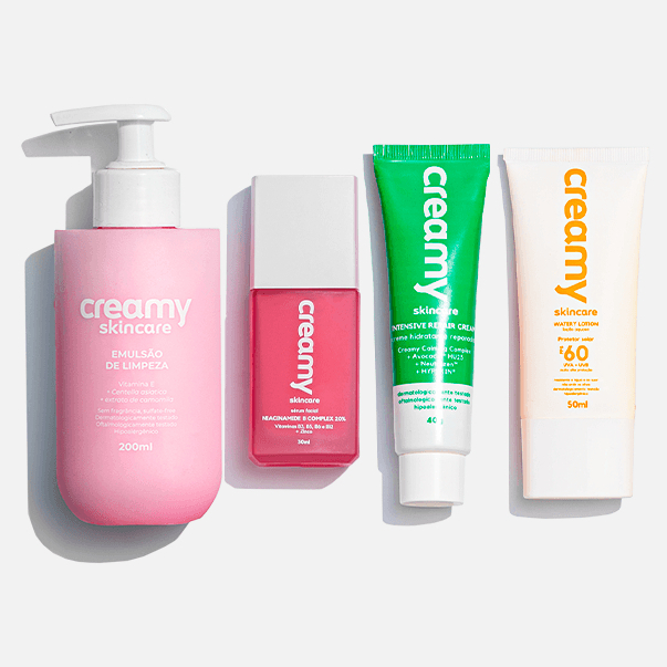 Rotina para Pele Sensível - Emulsão, Intensive, Niacinamide e Protetor Solar FPS 60