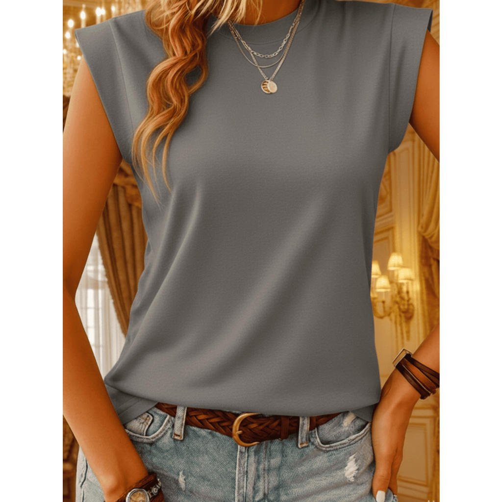 Blusa Muscle Tee Básica  Camiseta T-shirt Regata Feminina Lisa Blusa em malha 100% algodão