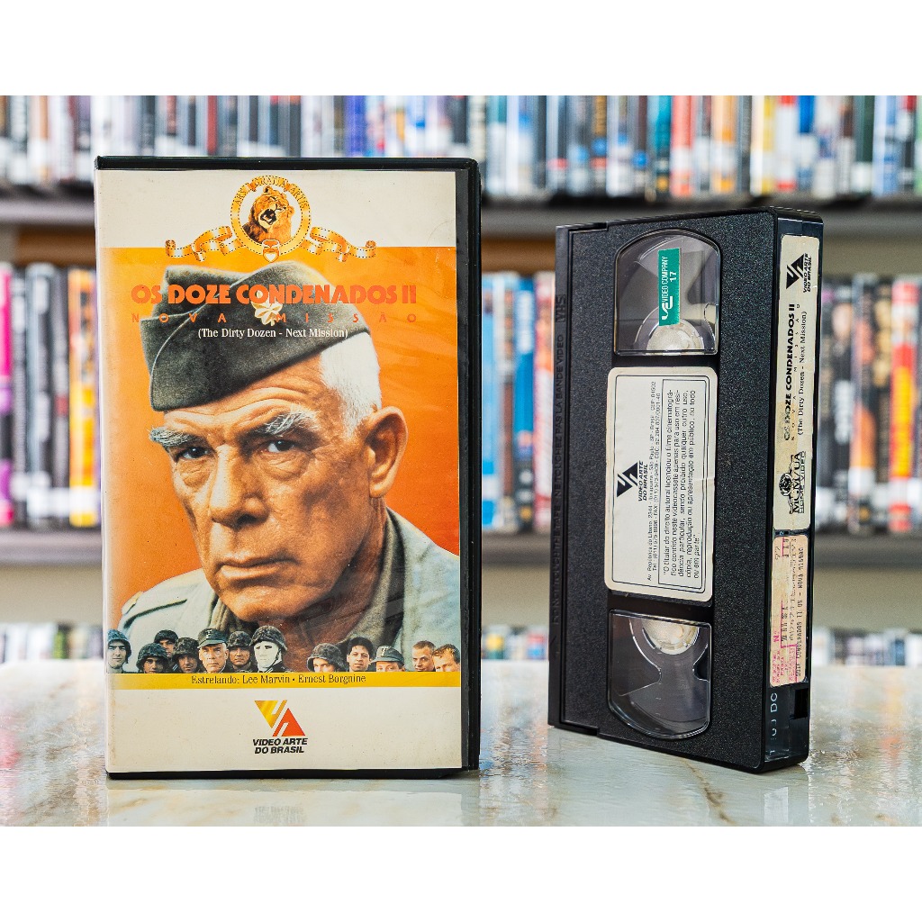 VHS Os Doze Condenados 2 - Nova Missão - LEGENDADO - Ernest Borgnine Lee Marvin - Original - Fita de Vídeo Filme - Raro