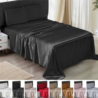 Jogo de Cama Lençol e Fronha 04 Peças  Cetim Casal Padrão Antifrizz Charmousse Brilhante Sedoso Luxo em Oferta na Shopee