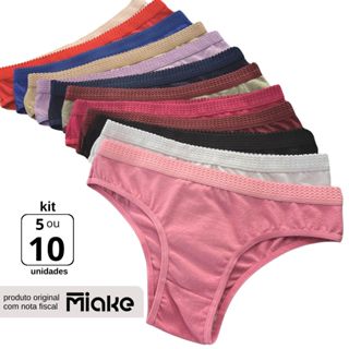 Kit Calcinha Algodão Conforto Tanga Cotton Cós Largo Feminina em Oferta na Shopee