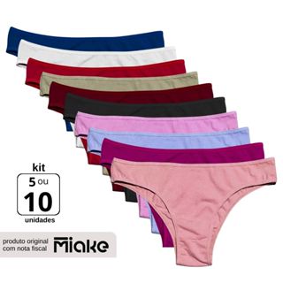 Kit Calcinha Cotton Confort Algodão Tanga Básica Feminina Conforto em Oferta na Shopee