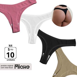 Kit Calcinhas Fio Dental Algodão Conforto Cotton Feminina Atacado em Oferta na Shopee