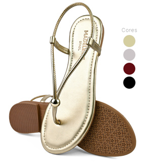 Sandália Rasteirinha Feminina Bico Redondo Confortável Elegante Dourada Preta Prata Bordô Tendência em Oferta na Shopee