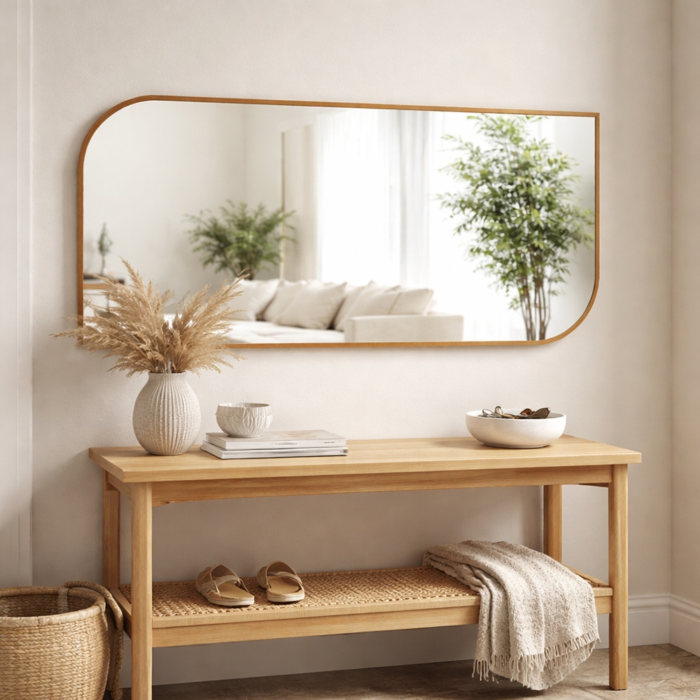 Espelho Corpo Inteiro Decorativo Retangular Assimétrico  para Quarto e Sala em Oferta na Shopee