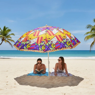 Guarda Sol Grande Uv 1,80m Item de Praia Piscina Respirável Verão Gigante em Oferta na Shopee