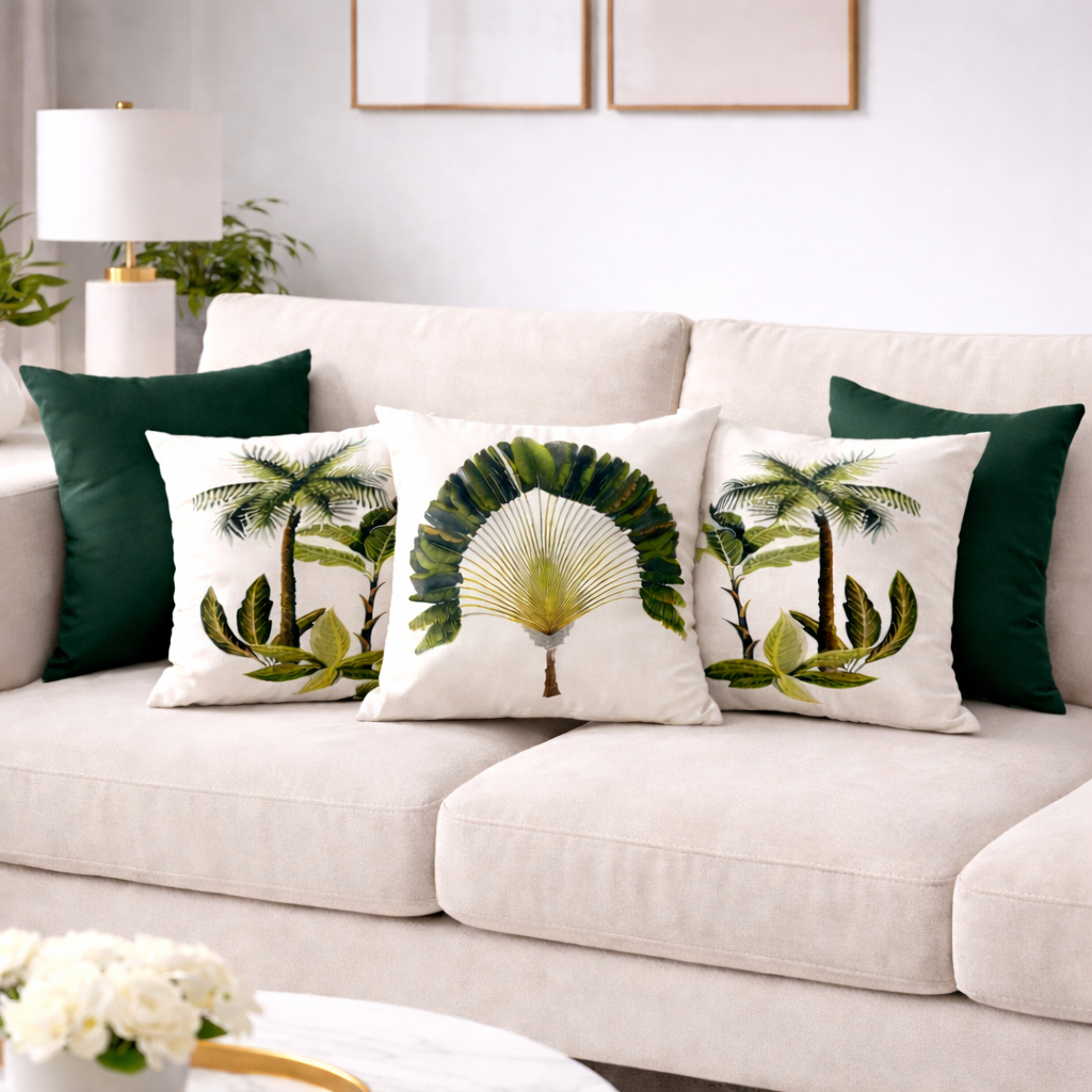 KIT COM 5 CAPAS DE ALMOFADA PINTADA TECIDO SUEDE 45X45 PROMOÇÃO em Oferta na Shopee