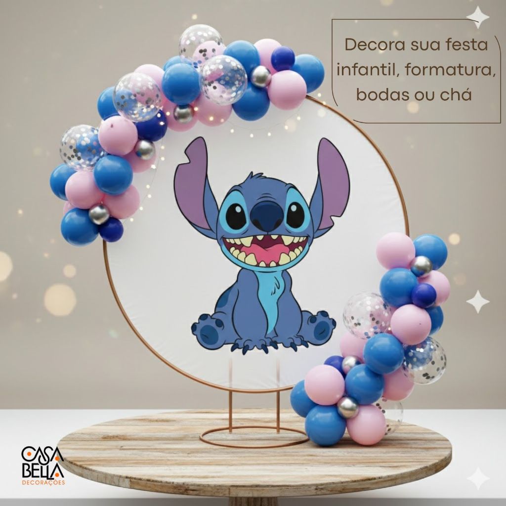 Mini Arco Redondo 50 cm Dourado Para Festa de Aniversário de Criança Suporte Para Bexigas