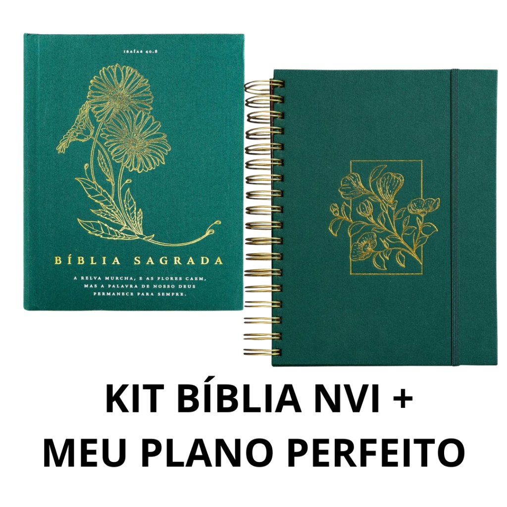 Kit Biblia NVI Com Espaço para Anotações + Meu Plano Perfeito | Capa Tecido Floral em Oferta na Shopee