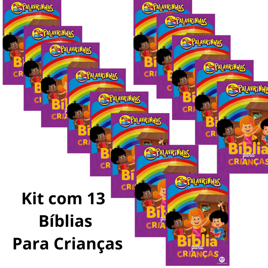 Kit com 13 Bíblias Para Crianças | Histórias Do Antigo E Novo Testamento | 3 Palavrinhas em Oferta na Shopee