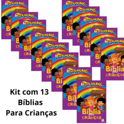 Kit com 13 Bíblias Para Crianças | Histórias Do Antigo E Novo Testamento | 3 Palavrinhas