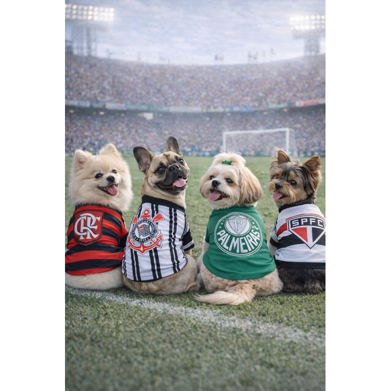 🐶⚽ Camisetas de Times para Pets – Estilo e Paixão em Campo! em Oferta na Shopee