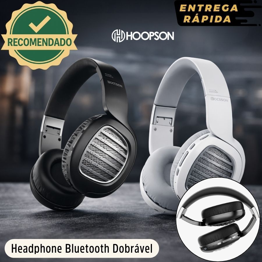Fone De ouvido Bluetooth Sem Fio Headphone Recarregável Hoopson Casual Esportivo