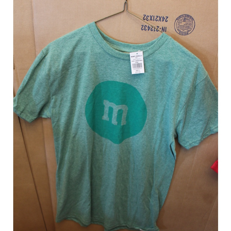 M&MS CAMISA ORIGINAL #7 VERDE CLARO SIMBOLO REDONDO TAMANHO MEDIO camiseta