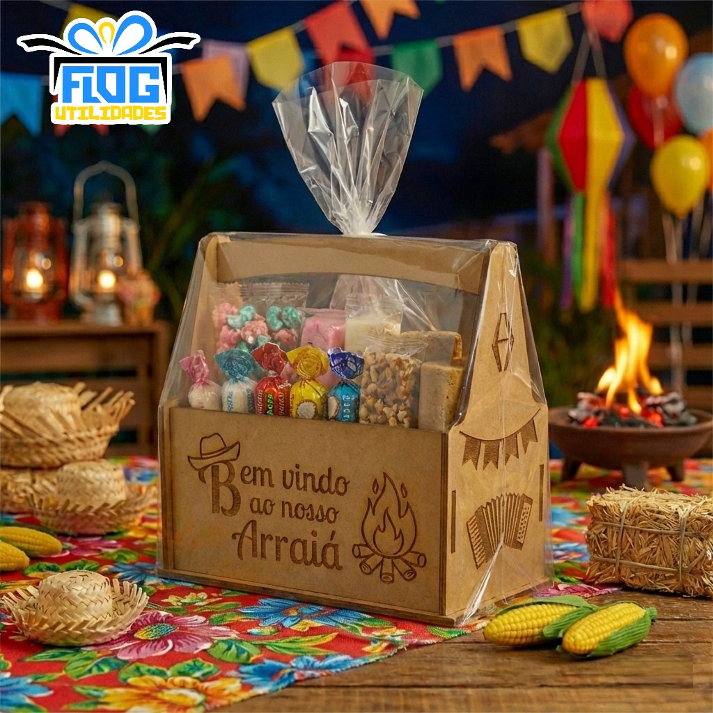 Kit Caixas De Ferramentas Bem - Vindo Ao Nosso Arraia / Festa Junina Lembrancinhas em MDF / Decoração - Presente