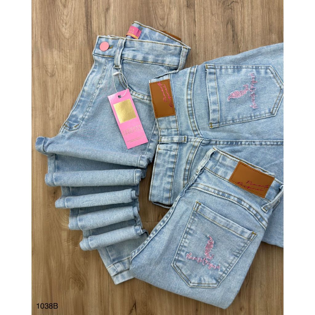 Calça Jeans Feminina Sal E Pimenta Básica Lançamento em Oferta na Shopee