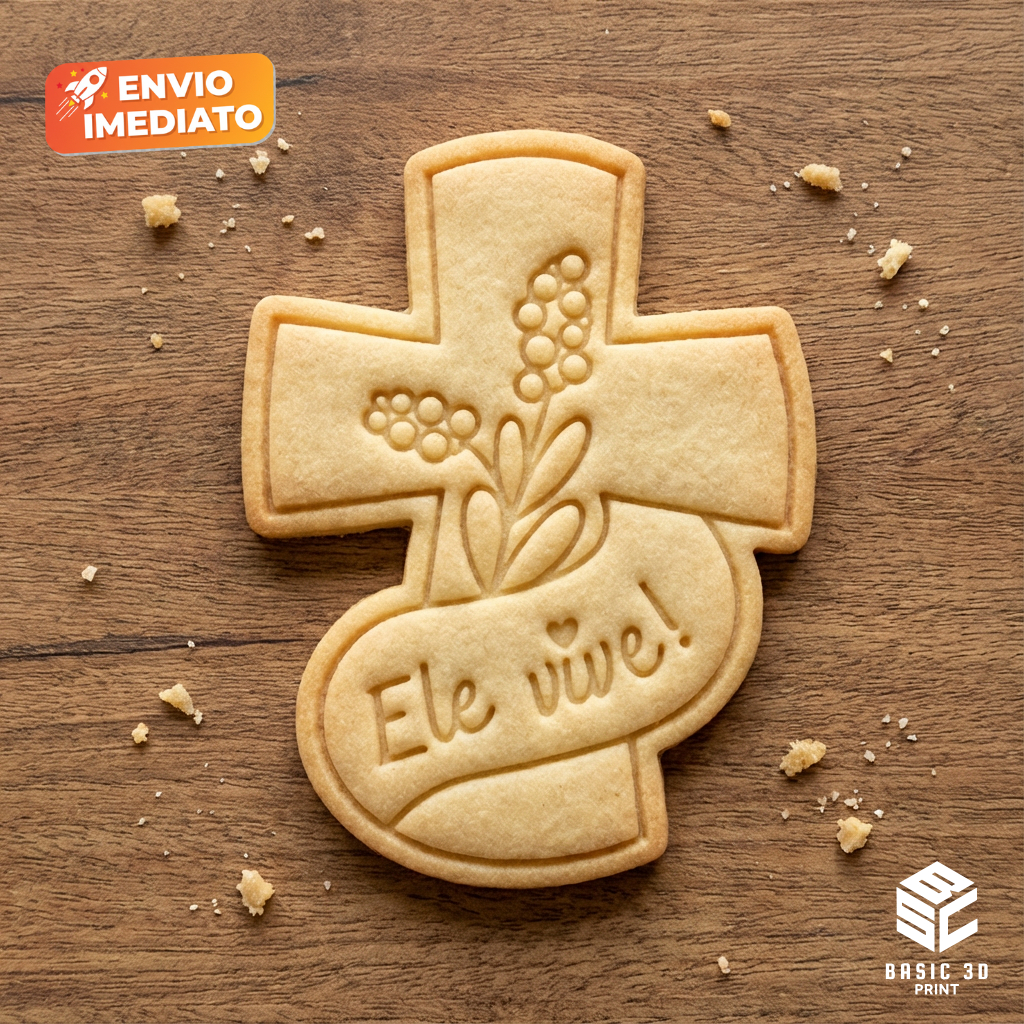 Cortador e marcador de biscoitos Ele Vive! Amanteigado 6,5cm Molde Biscoito Confeiteira Artesanal em Oferta na Shopee