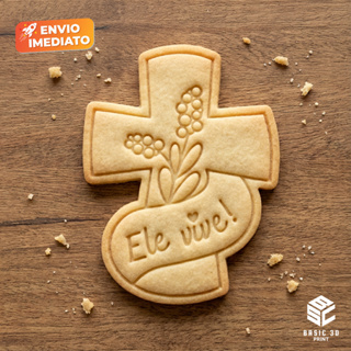Cortador e marcador de biscoitos Ele Vive! Amanteigado 6,5cm Molde Biscoito Confeiteira Artesanal em Oferta na Shopee