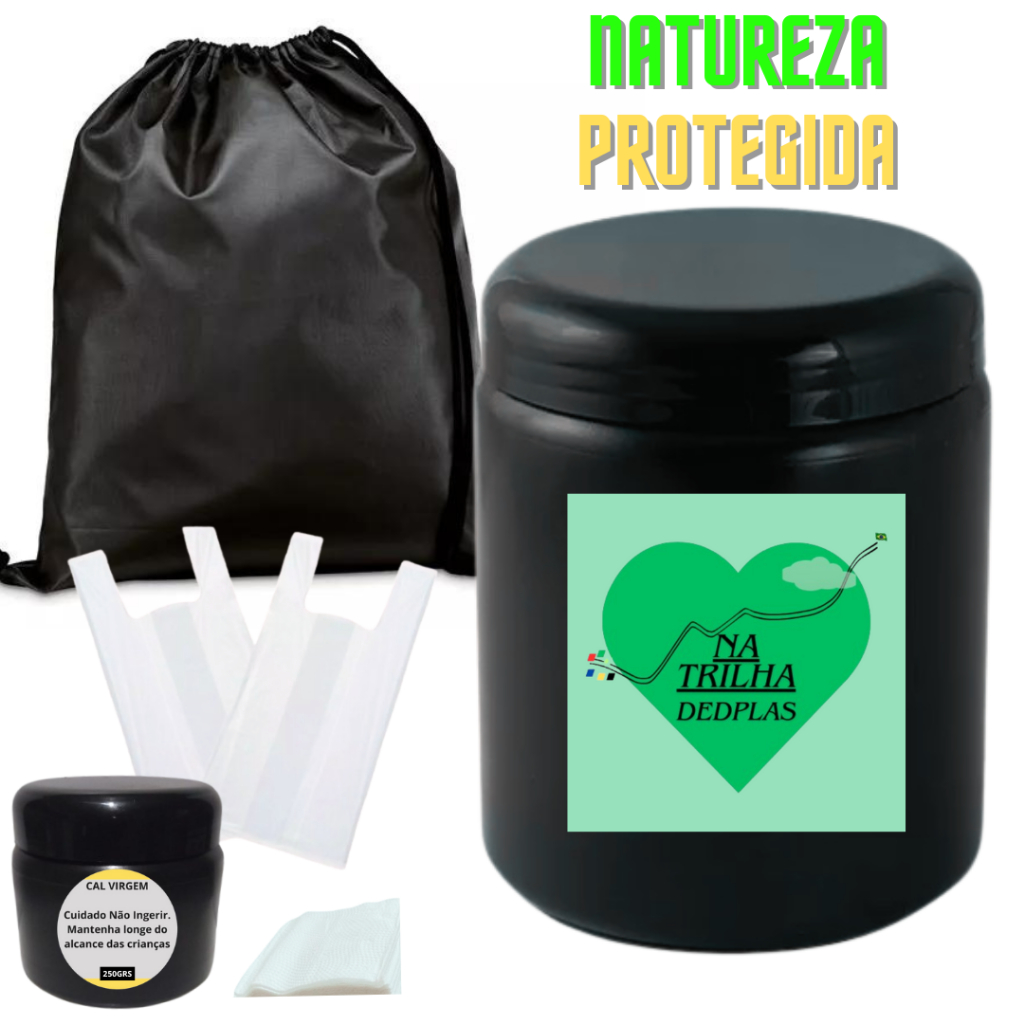 Shit Tube Pote Coletor Porta Dejeto Camping Trilha 1000ml - 1litro