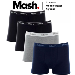 Kit 4 Cuecas Boxer Masculina Size Mash Algodao Conforto Para Uso Diario em Oferta na Shopee