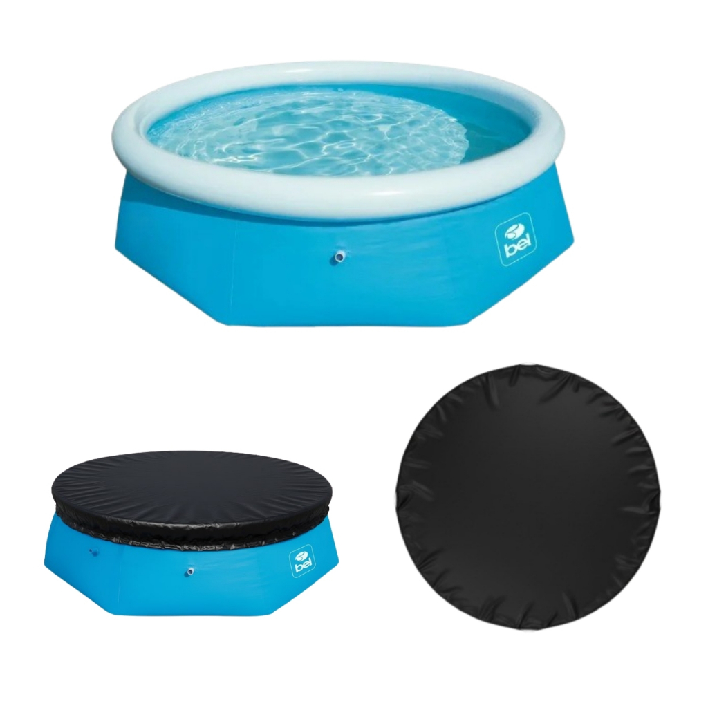 Piscina Inflável Grande 4.600L Com Cobertura Para Quintal Jardim e Lazer