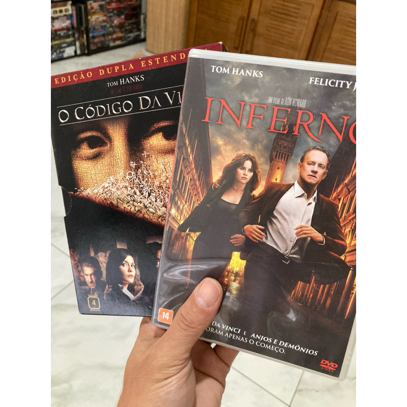 DVDs código da vinci e inferno