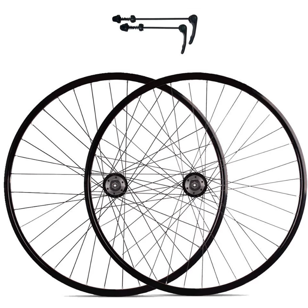 Par Roda Aro 29 Simera Aero Montado Blocagem Completo Roda Livre Freio a Disco Cubo Aço Esferado + Blocagens