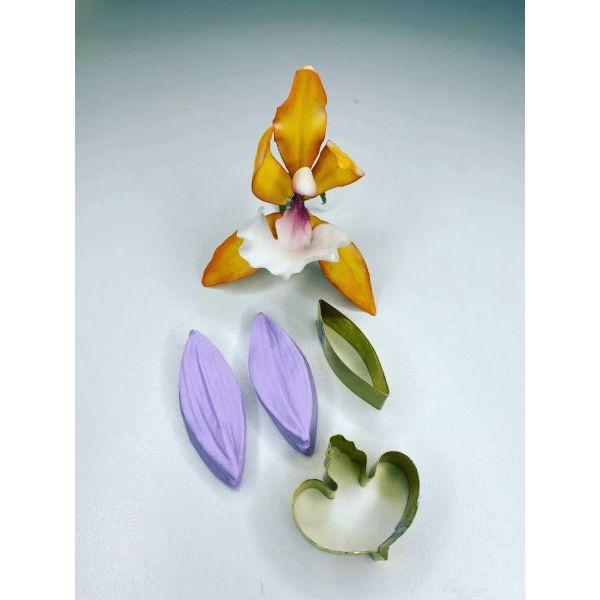 Kit Cortador E Frisador Molde silicone Orquídea Bailarina