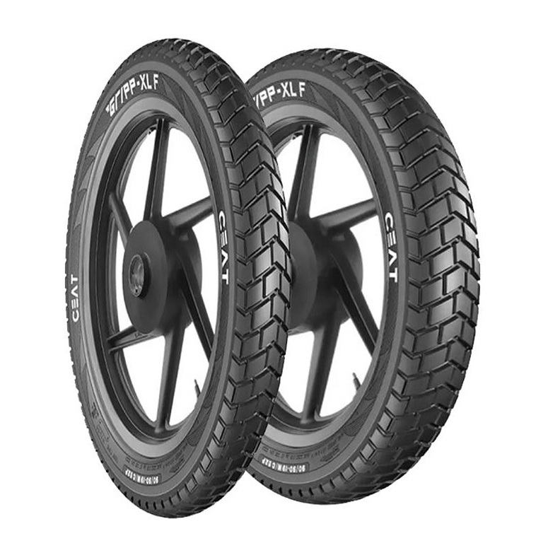 Par pneu original Ceat 90/90-21 120/90-17 Royal Himalayan 411 + brinde Camaras