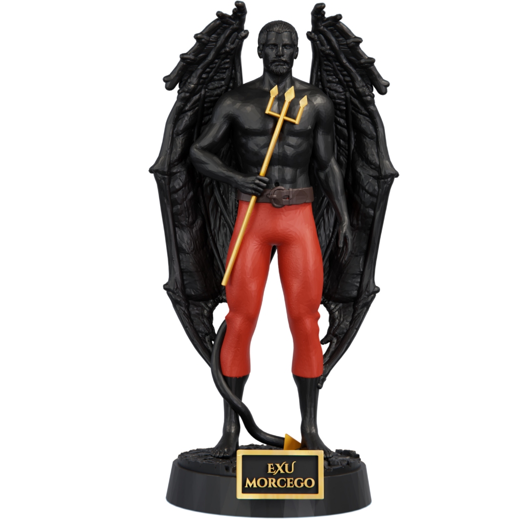 Estátua Exu Morcego Imagem Umbanda Candomblé