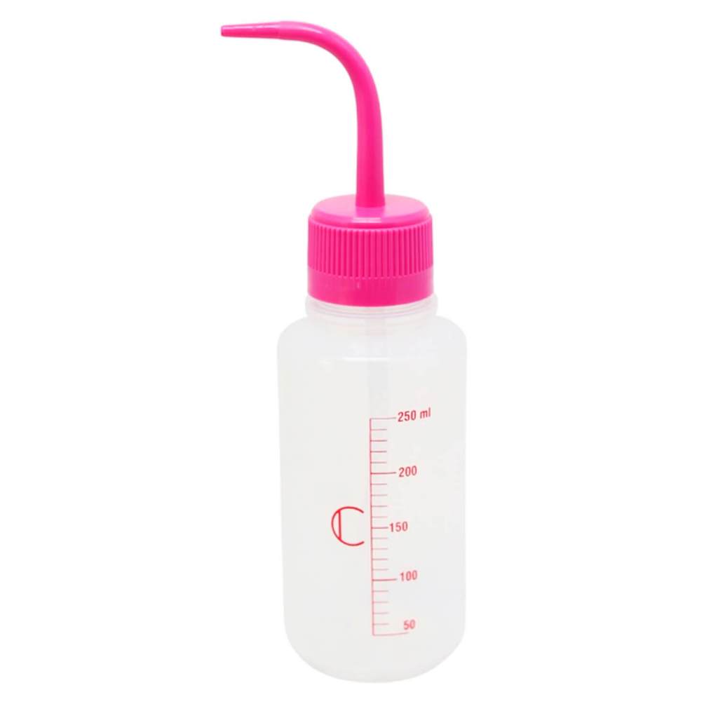 Pisseta 250ml Frasco Dosador Bico Curvo Higienização Extensão Cílios