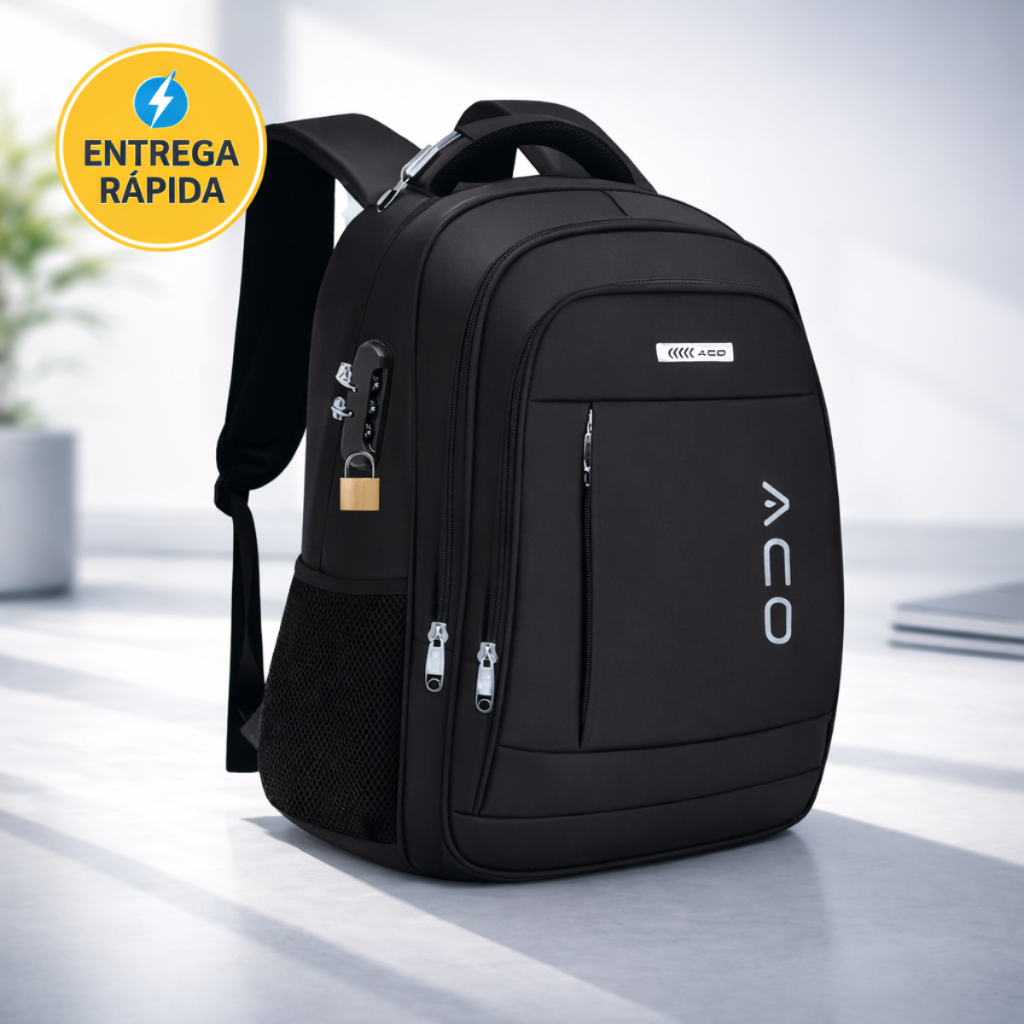 Mochila Reforçada Notebook Escolar Impermeável Trava De Segurança Trabalho Faculdade E Viagem em Oferta na Shopee