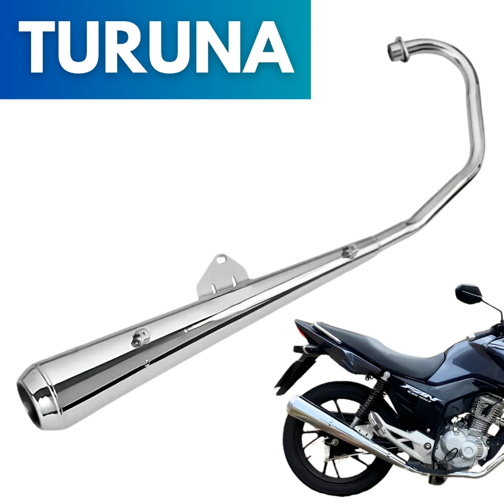 Escapamento Estralador Turuna Titan Fan Start 160 2016 á 2024 Cromado em Oferta na Shopee