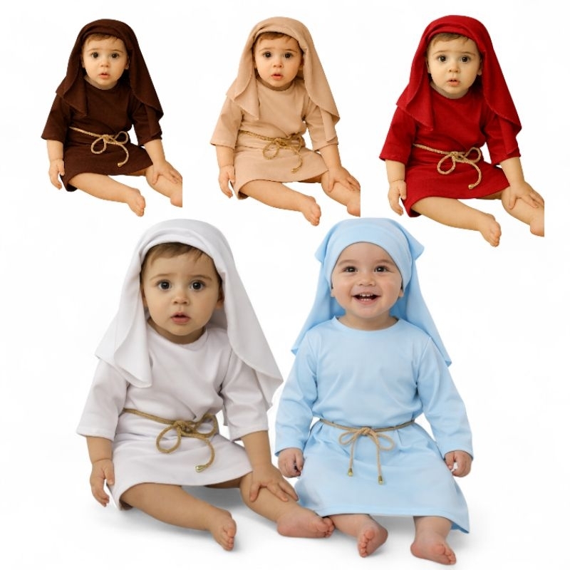 Fantasia do menino Jesus para bebê, fantasia biblica para bebê em Oferta na Shopee