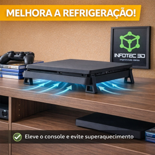 Kit 4 Suporte Pezinho Console Playstation Ps4 Slim - Posição Horizontal em Oferta na Shopee