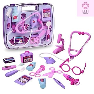 Kit Médica Maleta, Infantil, Educativo, Divertido, Brinquedo Menina, Mini Doutora, Rosa 14 Peças em Oferta na Shopee
