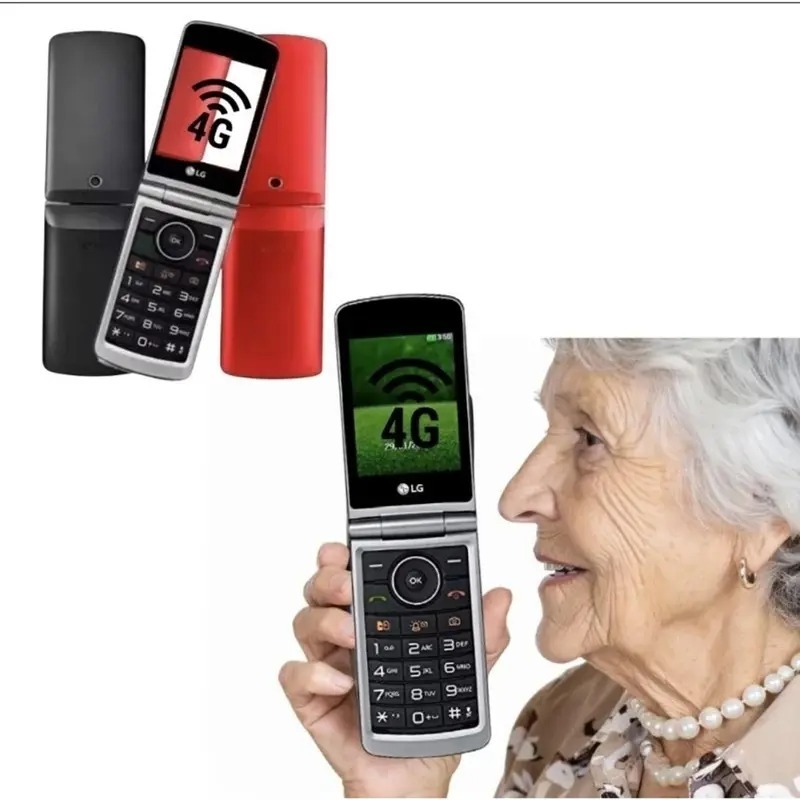 Celular LG Flip 4G Dual Chip Numeros Grandes e Tela Grande
