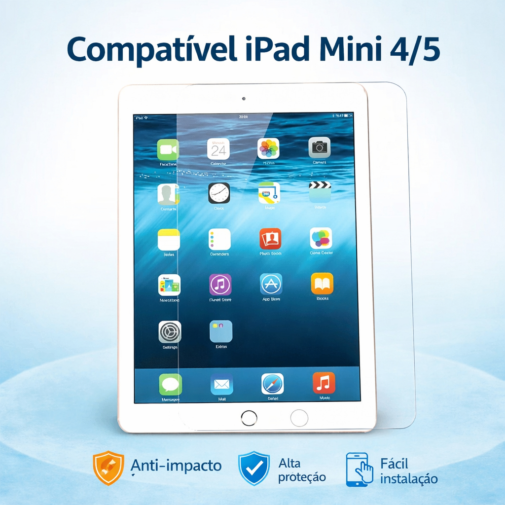 Pelicula Vidro Temperado Compatível Apple iPad Mini 4/5