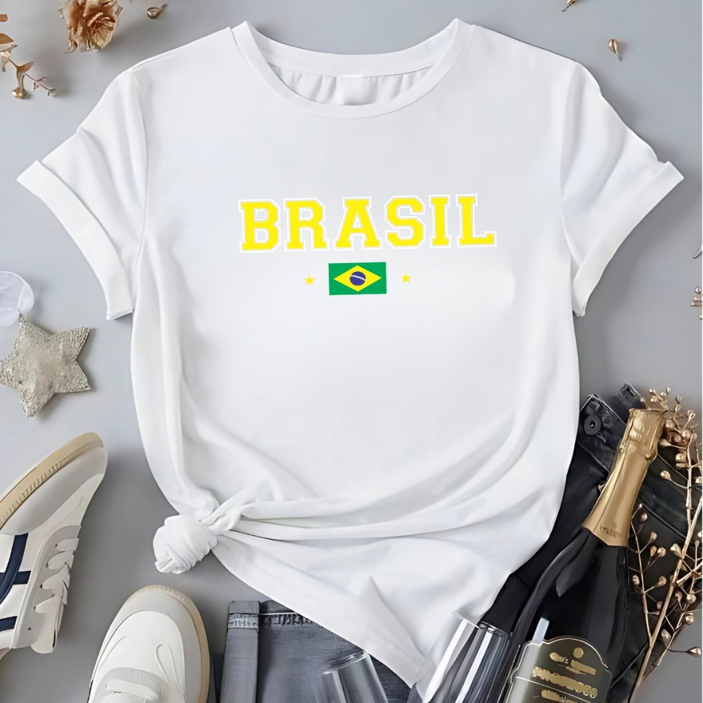 Camiseta Blusinha Do Brasil Feminina