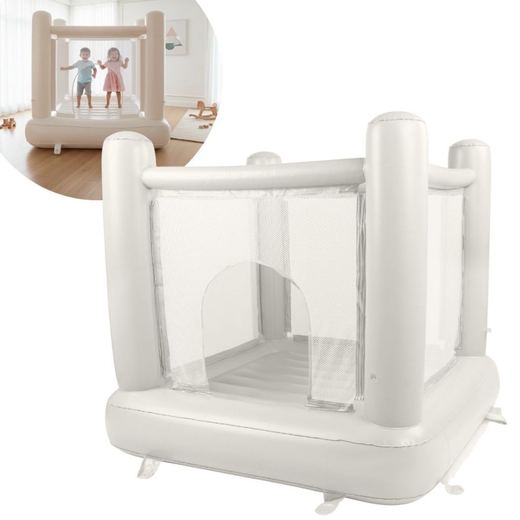 Pula Pula Inflável Infantil Castelo Branco Importway Branco em Oferta na Shopee